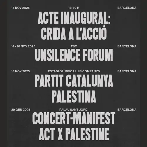 Actes de la campanya ACTxPALESTINE per la pau, la cultura i els drets humans