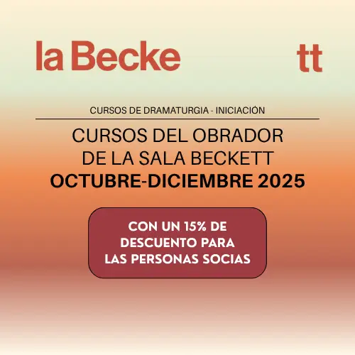 Descuento para miembros de la AADPC en los cursos del Obrador de la Sala Beckett